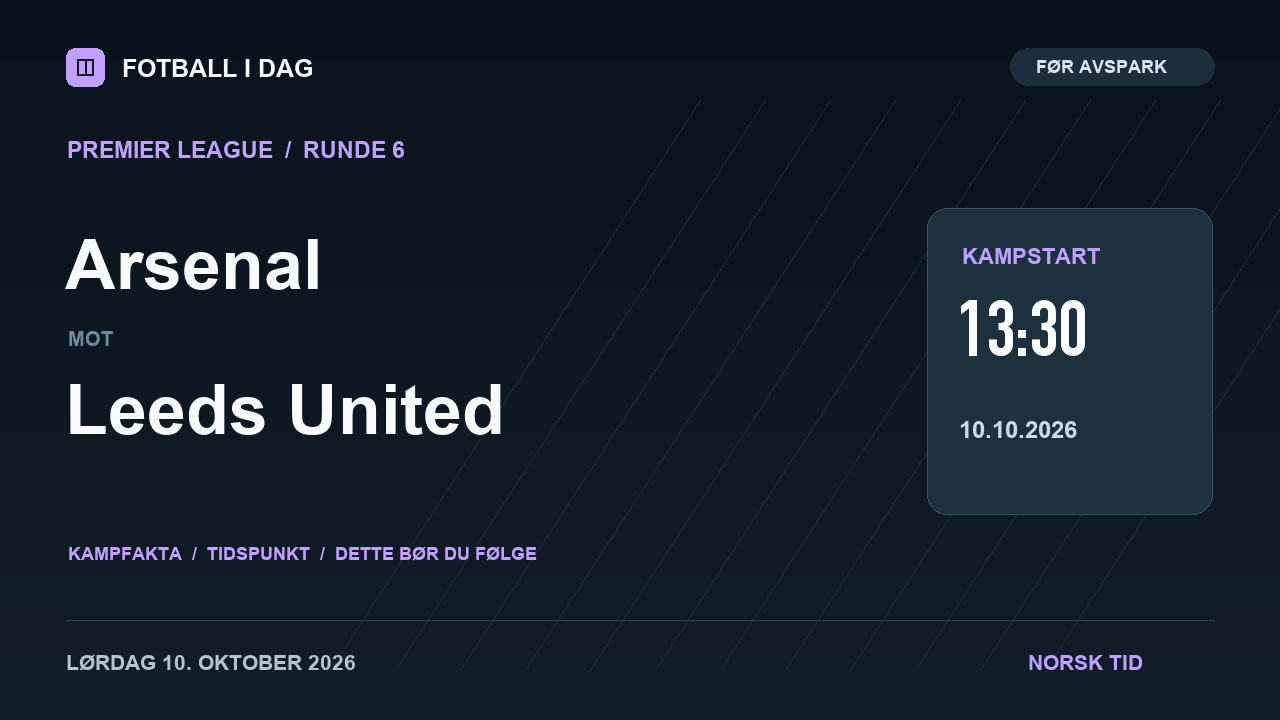 Arsenal – Leeds United – kampvideo