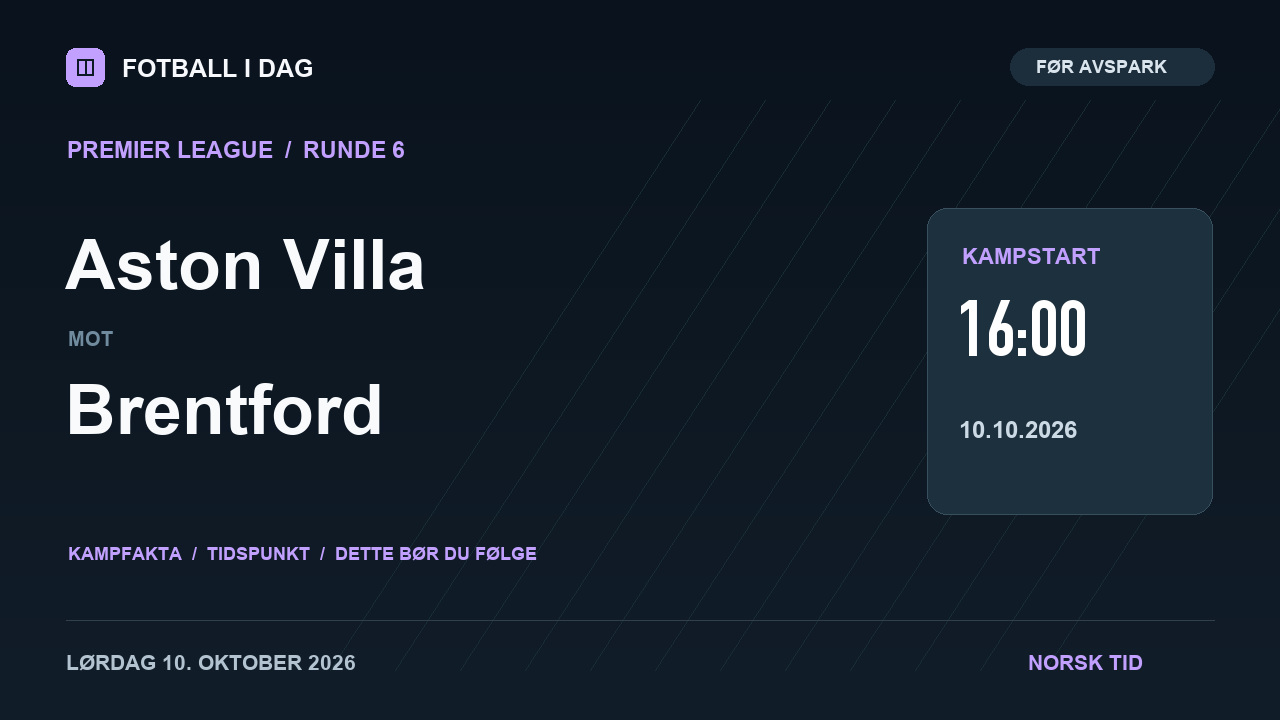 Aston Villa – Brentford – kampvideo