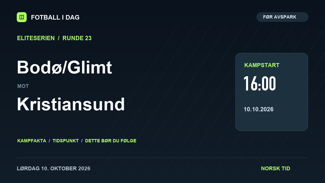 Bodø/Glimt – Kristiansund – kampvideo