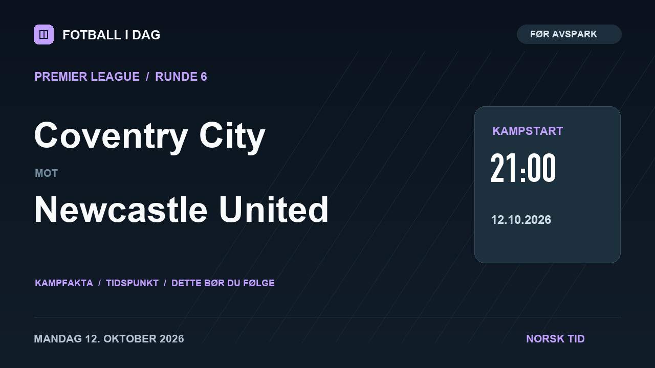 Coventry City – Newcastle United – kampvideo