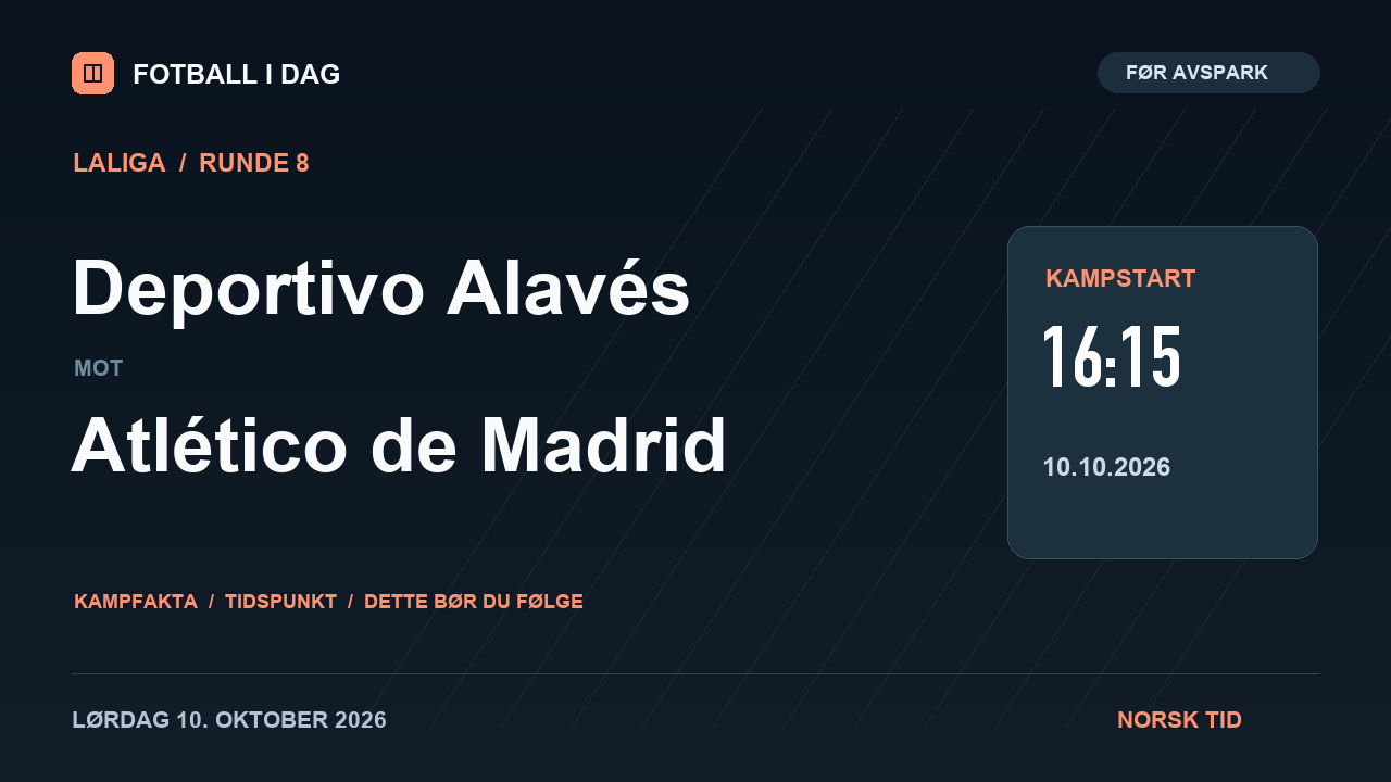 Deportivo Alavés – Atlético de Madrid – kampvideo