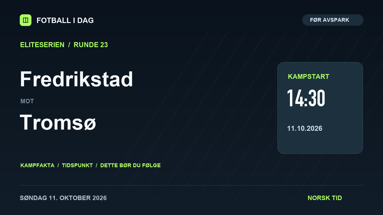 Fredrikstad – Tromsø – kampvideo