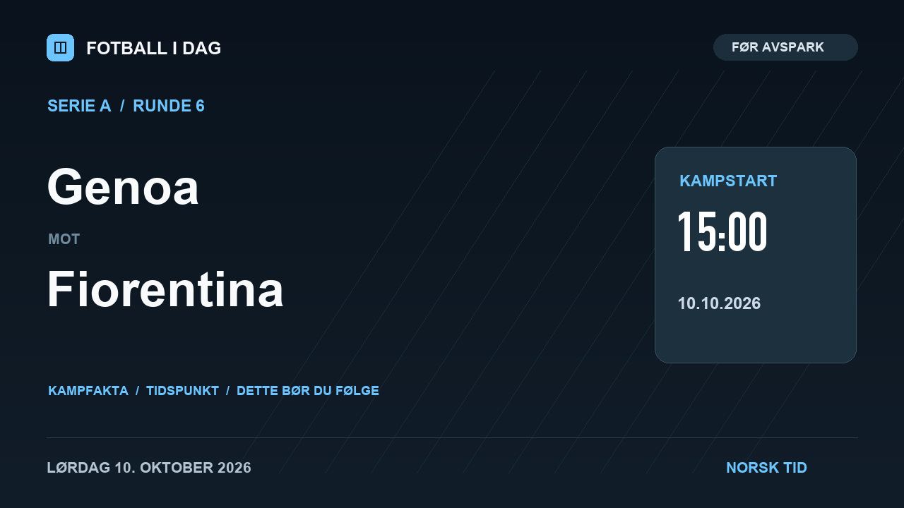 Genoa – Fiorentina – kampvideo
