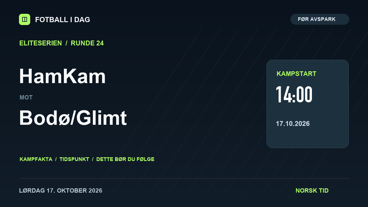 HamKam – Bodø/Glimt – kampvideo