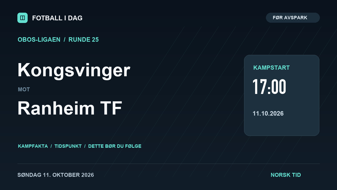 Kongsvinger – Ranheim TF – kampvideo