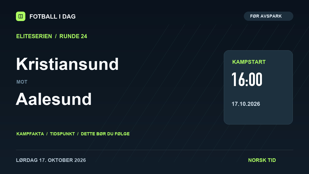 Kristiansund – Aalesund – kampvideo
