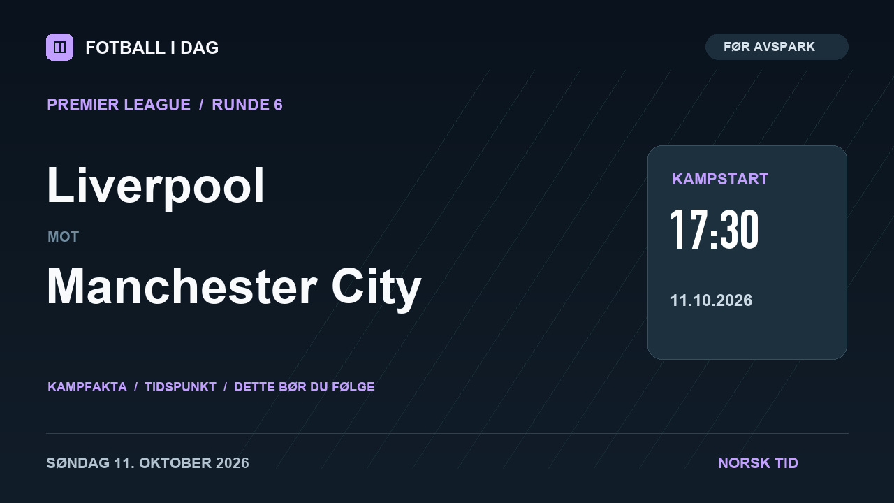 Liverpool – Manchester City – kampvideo