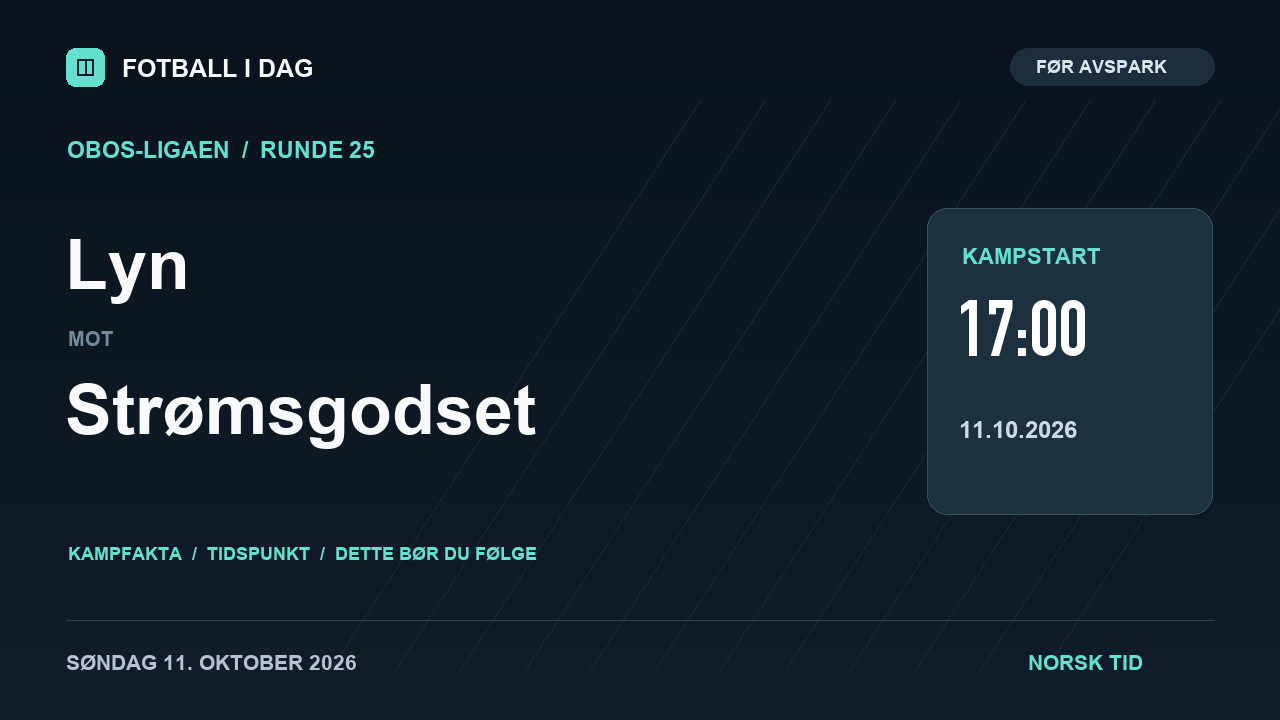 Lyn – Strømsgodset – kampvideo