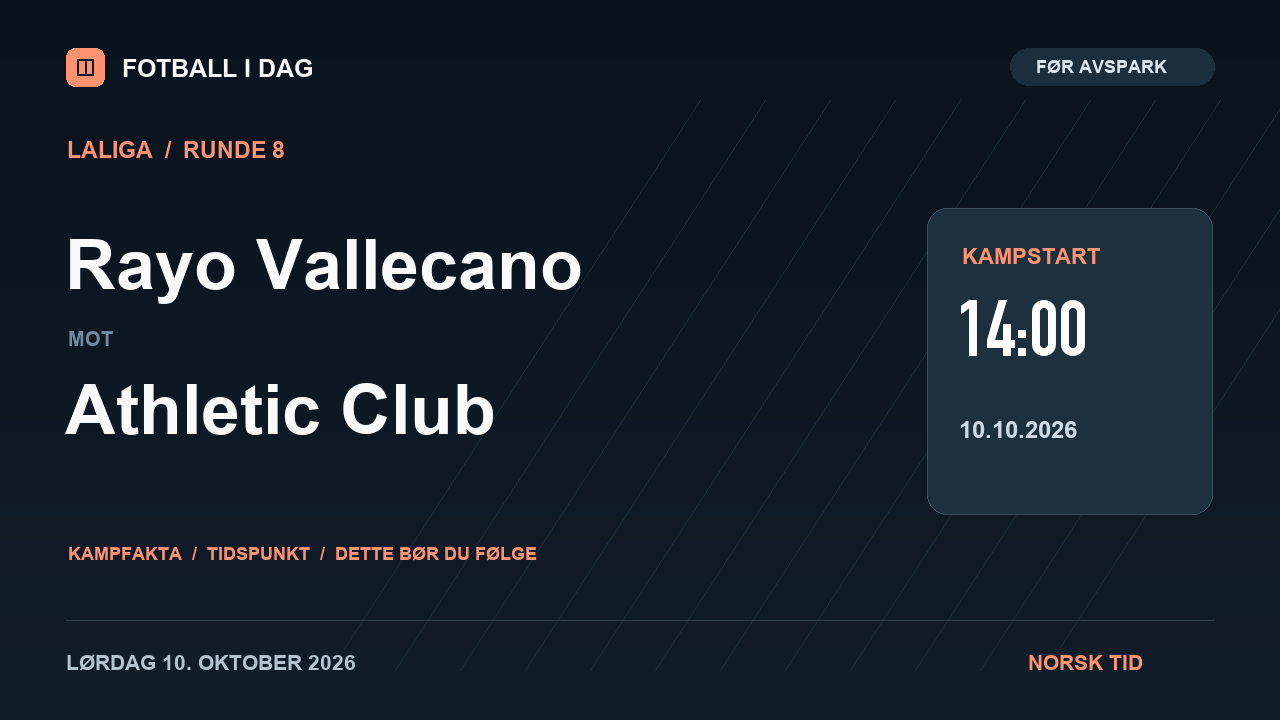 Rayo Vallecano – Athletic Club – kampvideo