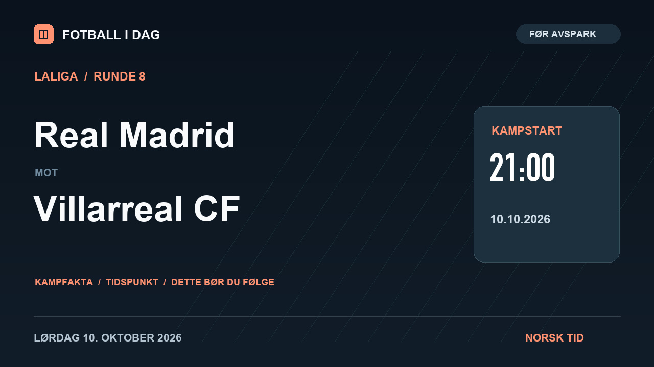 Real Madrid – Villarreal CF – kampvideo