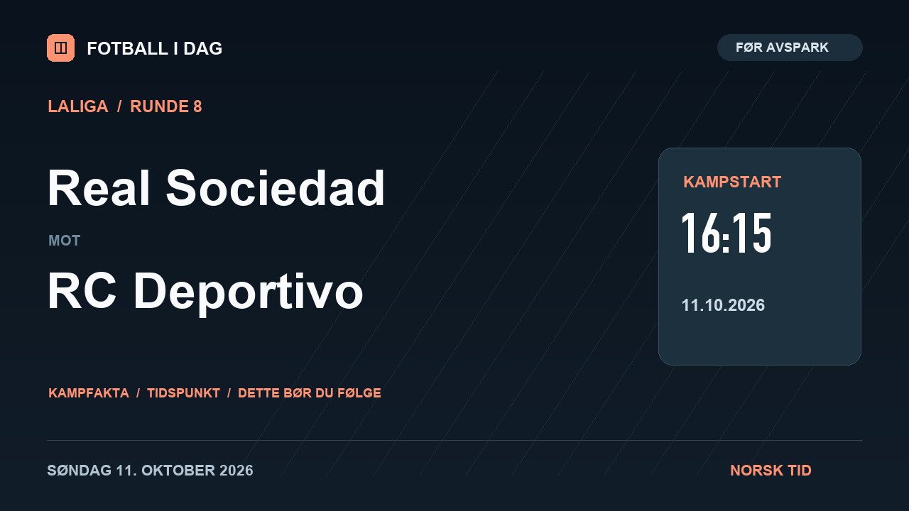 Real Sociedad – RC Deportivo – kampvideo