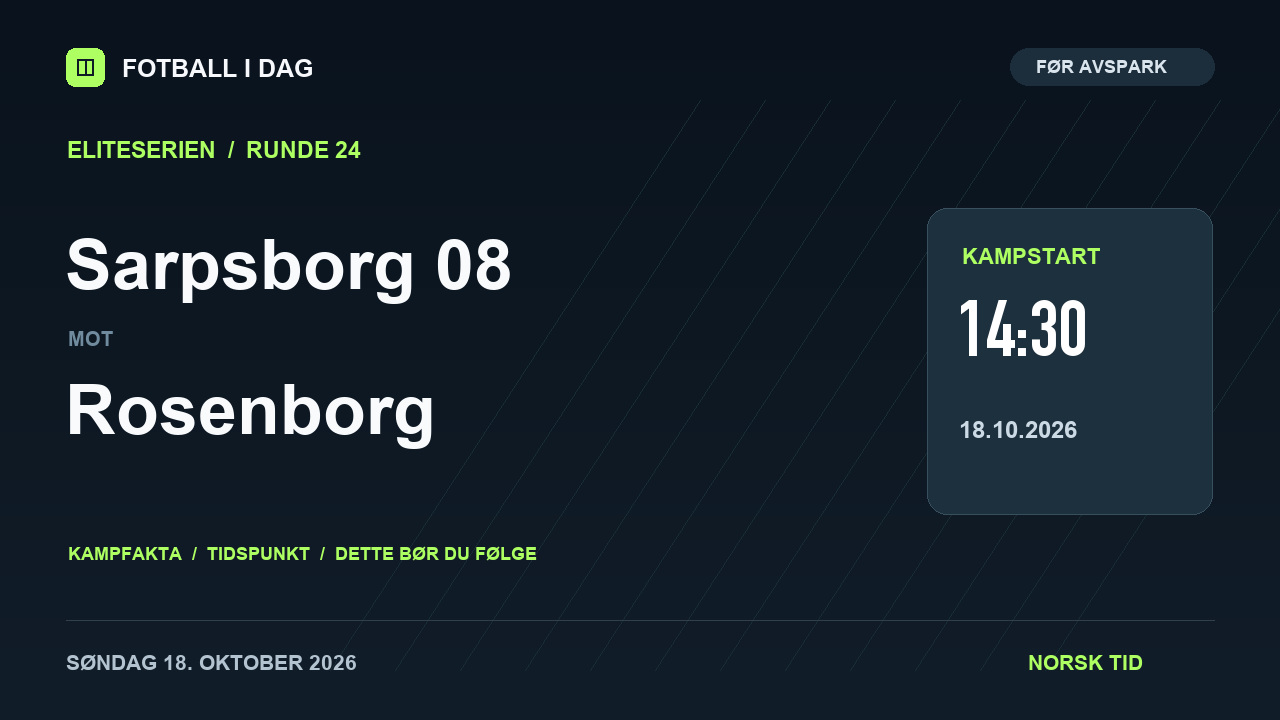 Sarpsborg 08 – Rosenborg – kampvideo